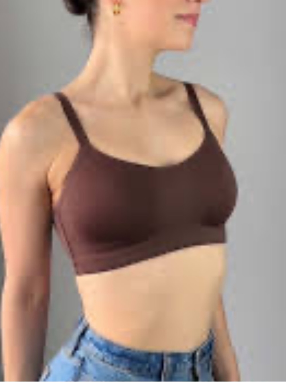 KNIX The One and Only scoop bra Smooth Wireless sable Chocolate Brown size M